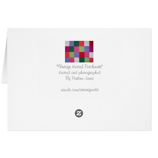 Vintage Strickmuster-Design farbig (Rückseite Horizontal)