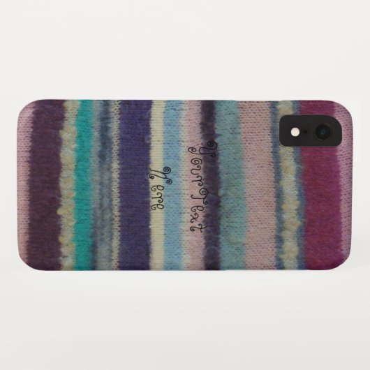 Vintage Strickspass Case-Mate iPhone Hülle (Rückseite (Horizontal))