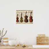 Vintage String-Instrumente Poster (Küche)