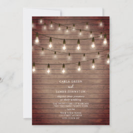 Vintage String Lightbulbs-Hochzeit Einladung