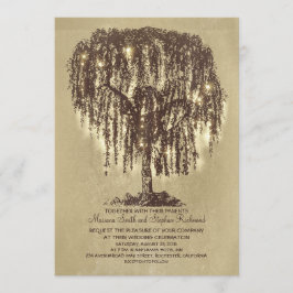 Vintage String Lights Tree Rustikale Hochzeiten lä Einladung