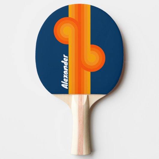 Vintage Strippschleife mit Namen Tischtennis Schläger (Vorderseite)