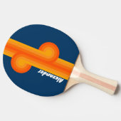 Vintage Strippschleife mit Namen Tischtennis Schläger (Seitenansicht)