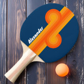 Vintage Strippschleife mit Namen Tischtennis Schläger