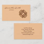 Vintage Strudelgelbdesigner Geschäftskarte Visitenkarte (Vorne/Hinten)