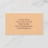 Vintage Strudelgelbdesigner Geschäftskarte Visitenkarte (Rückseite)