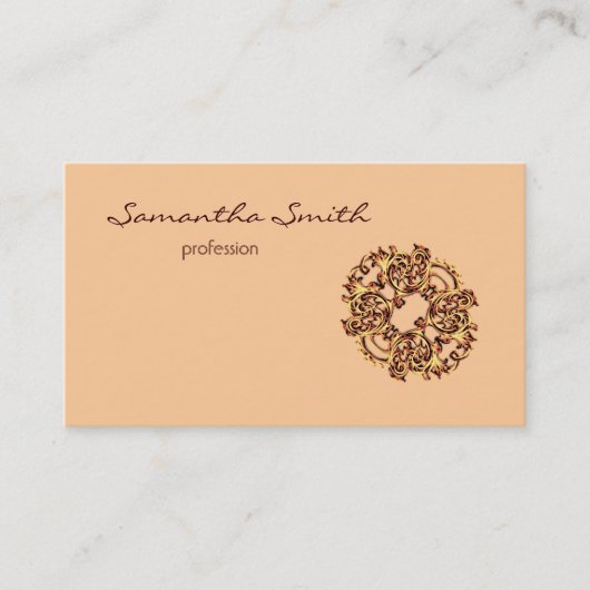 Vintage Strudelgelbdesigner Geschäftskarte Visitenkarte (Vorderseite)