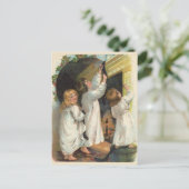 Vintage Strümpfe Weihnachten Postkarte (Stehend Vorderseite)