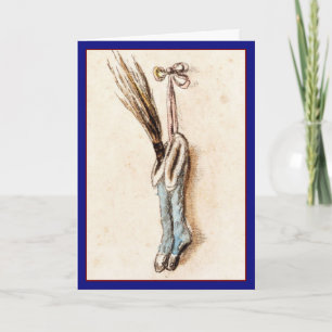 Vintage Strümpfe - Weihnachtskarte Feiertagskarte