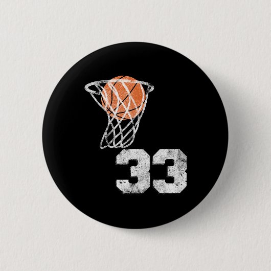Vintage StuhlJersey Nummer 33 Nummer des Spielers Button (Vorderseite)