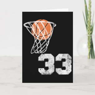 Vintage StuhlJersey Nummer 33 Nummer des Spielers Karte