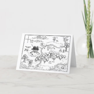Vintage Style 100 Acre Woods Karte