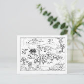Vintage Style 100 Acre Woods Karte (Stehend Vorderseite)