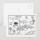 Vintage Style 100 Acre Woods Karte (Vorne/Hinten)