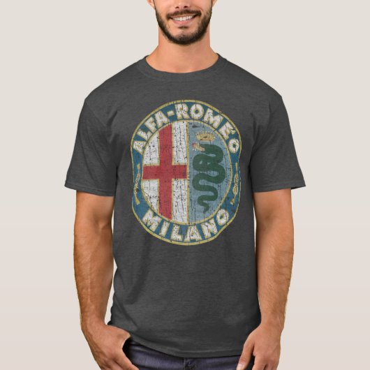 VINTAGE STYLE Alfa Romeo Milano T-Shirt (Vorderseite)