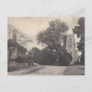 Vintage-Style-Ansichtskarte von Earls Colne Church Postkarte