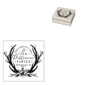 Vintage Style Antler Horns Blumenadresse Gummistempel (Stempel)