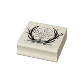 Vintage Style Antler Horns Blumenadresse Gummistempel (Stempel)