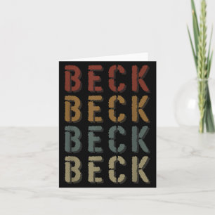 Vintage Style Beck Name Lustiger Liebesherz Beck Karte