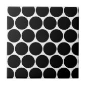 Vintage Style Black Polka Dotted Fliese (Vorderseite)
