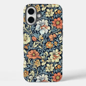 Vintage-Style blaue botanische Muster-Hülle-M Case-Mate iPhone Hülle (Rückseite)