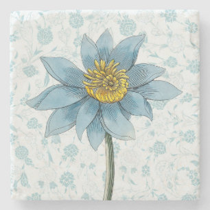 Vintage Style Blaue Gänseblümchen-Unterlage Steinuntersetzer