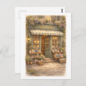 Vintage-Style Bookstore Postkarte (Vorne/Hinten)