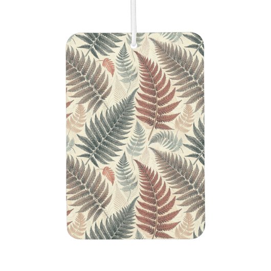 Vintage-style botanical fern leaves autolufterfrischer (Vorderseite)
