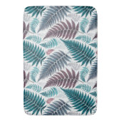 Vintage-style botanical fern leaves badematte (Vorderseite Vertikal)