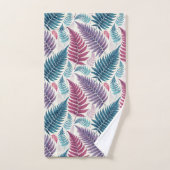Vintage-style botanical fern leaves badhandtuch set (Handtuch)