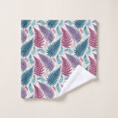 Vintage-style botanical fern leaves badhandtuch set (Waschlappen)