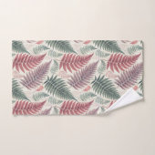 Vintage-style botanical fern leaves badhandtuch set (Handtuch)