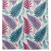 Vintage-style botanical fern leaves duschvorhang (Vorderseite)