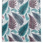 Vintage-style botanical fern leaves duschvorhang (Vorderseite)