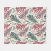 Vintage-style botanical fern leaves fleecedecke (Vorderseite (Horizontal))