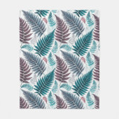 Vintage-style botanical fern leaves fleecedecke (Vorderseite)