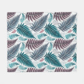 Vintage-style botanical fern leaves fleecedecke (Vorderseite (Horizontal))