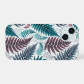 Vintage-style botanical fern leaves iPhone 15 hülle (Rückseite (Horizontal))