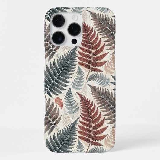 Vintage-style botanical fern leaves iPhone hülle (Rückseite)