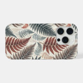 Vintage-style botanical fern leaves iPhone hülle (Rückseite (Horizontal))