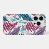 Vintage-style botanical fern leaves iPhone hülle (Rückseite (Horizontal))