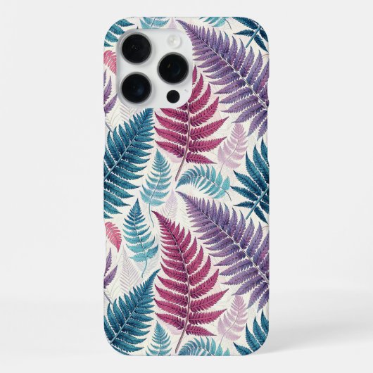Vintage-style botanical fern leaves iPhone hülle (Rückseite)