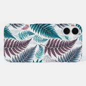 Vintage-style botanical fern leaves iPhone hülle (Rückseite (Horizontal))