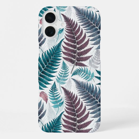 Vintage-style botanical fern leaves iPhone hülle (Rückseite)