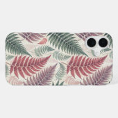 Vintage-style botanical fern leaves iPhone hülle (Rückseite (Horizontal))