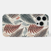 Vintage-style botanical fern leaves iPhone hülle (Rückseite (Horizontal))
