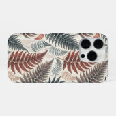 Vintage-style botanical fern leaves iPhone hülle (Rückseite (Horizontal))