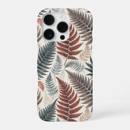 Vintage-style botanical fern leaves iPhone hülle (Rückseite)