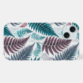 Vintage-style botanical fern leaves iPhone hülle (Rückseite (Horizontal))