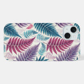 Vintage-style botanical fern leaves iPhone hülle (Rückseite (Horizontal))